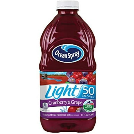 Ocean Spray Light Cranberry & Concord Grape Juice Drink  64 Ounce Bottles (Pack of 8)