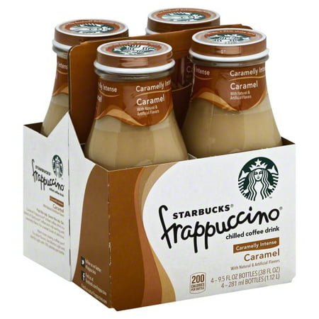 Starbucks Frappuccino Caramel Iced Coffee  9.5 Oz  4 Pack Bottles