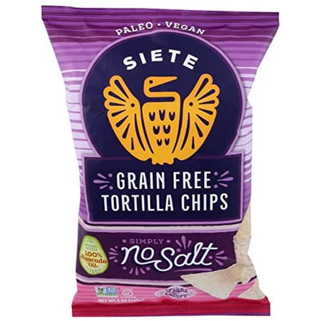 Siete Grain Free Tortilla Chips  No Salt  5 Oz