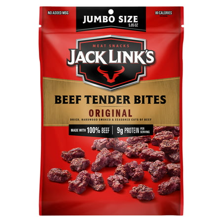 (3 Pack) Jack Link S 100% Beef Original Tender Bites 5.85oz Resealable Bag