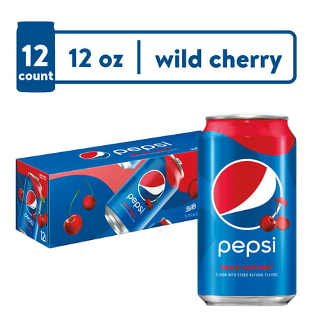 Pepsi Cola Wild Cherry Soda Pop  12 Oz  12 Pack Cans