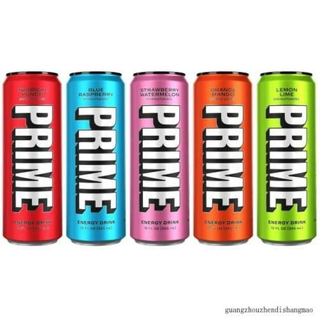 Prime Hydration Drink Energy Cans 5 Flavor Variety Pack - 200Mg Caffeine  Zero Sugar  300Mg Electrolytes  Vegan - 12 Fl Oz Cans - 5 Count (Packaged by