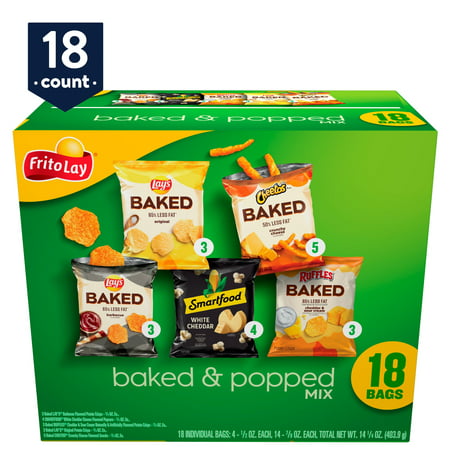 Frito Lay Snacks Baked and Popped Mix Variety Pack  18 Count