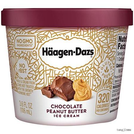 Haagen Dazs  Ice Cream  3.6 Oz. Cup (12 Count) (Chocolate Peanut Butter)