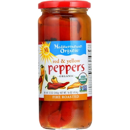 Mediterranean Organic Organic Fire Roasted Red and Yellow Peppers - 16 Oz