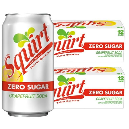 Squirt Zero Sugar Grapefruit Soda  12 Fl Oz Cans  Pack of 24