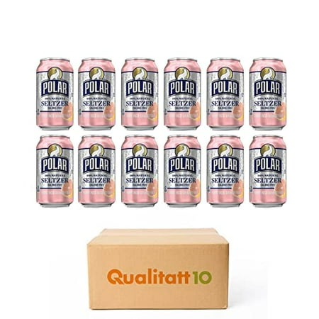 Polar Premium Seltzer Sparkling Water Ruby Red Grapefruit 12 Fl Oz 12 Pack by Qualitatt
