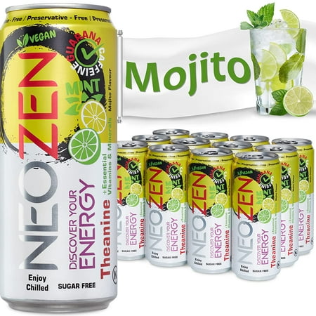 NEOZEN Sugar Free Energy Drink  132 Mg Natural Caffeine  11.2 Fl Oz (12 Pack)