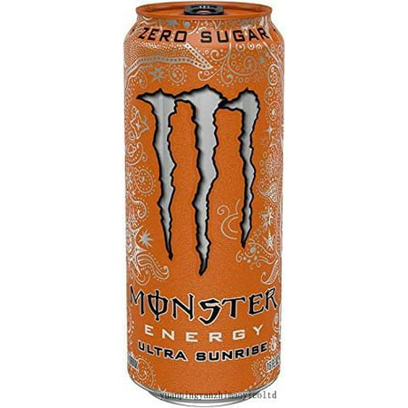 Monster Energy Ultra Zero Sugar Energy Drinks 16 Ounce Cans (Ultra Sunrise  12 Cans)