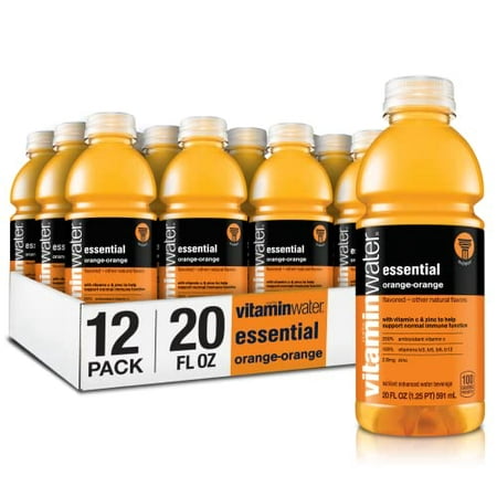 Vitaminwater Essential Electrolyte Enhanced Water W/ Vitamins  Orange-orange Drinks  20 Fl Oz  12 Pack