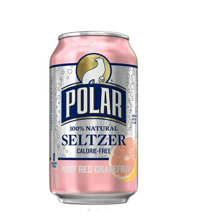Polar Seltzer Water Ruby Red Grapefruit  12 Fl Oz Cans  24 Pack