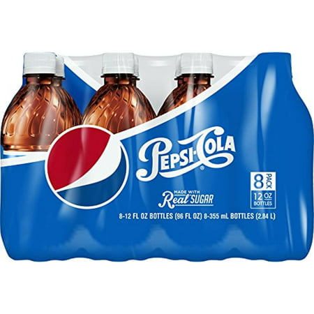 Pepsi Made with Real Sugar Bottles (8 Count  12 Fl Oz Each)