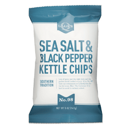 Lillie S Q Sea Salt & Black Pepper Kettle Chips Southern Tradition 5oz (Pack of 12)