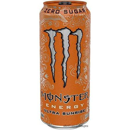 Monster Energy Ultra Zero Sugar Energy Drinks 16 Ounce Cans (Ultra Sunrise  12 Cans)