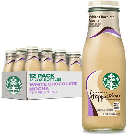 Starbucks Frappuccino White Chocolate Mocha Iced Coffee Drink 13.7 Fl Oz 12 Pack Bottles
