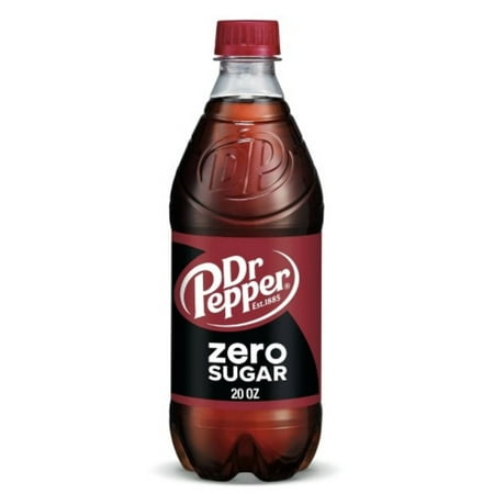 Dr Pepper Zero Sugar Soda 20oz Bottles  Quantity of 24