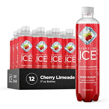 Sparkling Ice  Cherry Limeade Sparkling Water  Zero Sugar Flavored Water  with Vitamins and Antioxidants  Low Calorie Beverage  17 Fl Oz Bottles (Pack
