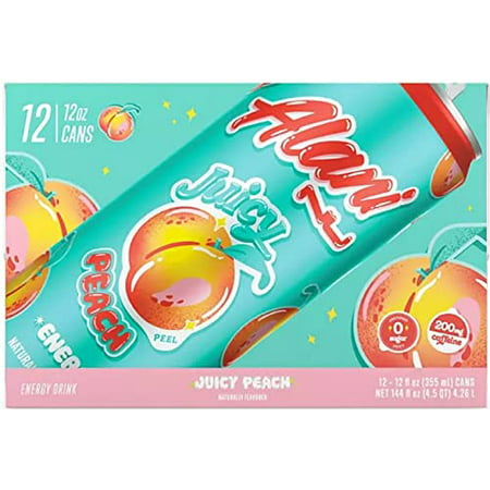 Alani Nu Energy Drink Juicy Peach (12 Fl. Oz  12 Pk.)