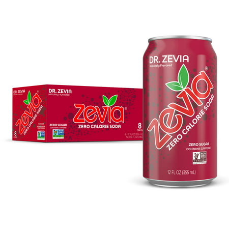 Zevia Zero Sugar  0 Calorie Dr. Zevia Soda Pop  12 Fl Oz  8 Pack Cans