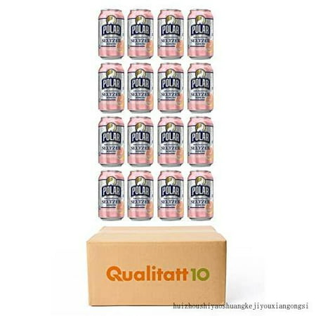 Polar Premium Seltzer Sparkling Water Red Grapefruit 12 Fl Oz 16 Pack by Qualitatt