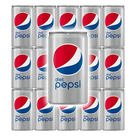 Diet Pepsi Cola  7.5 Fl Oz Mini Can (Pack of 15  Total of 122.5 Oz)