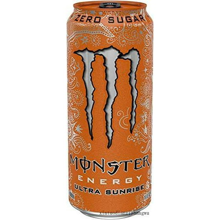 Monster Energy Ultra Zero Sugar Energy Drinks 16 Ounce Cans (Ultra Sunrise  12 Cans)