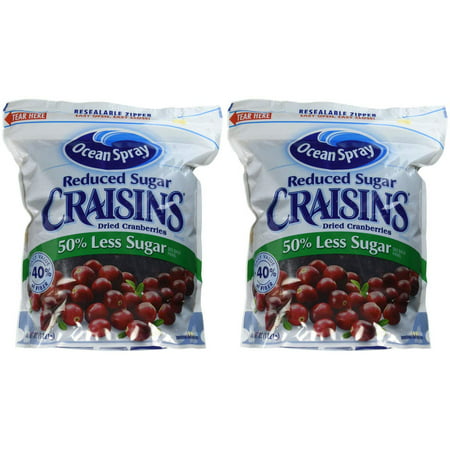 Ocean Spray YTEHYT Reduced Sugar Craisins Dried Cranberries  43 Oz. 2 Pack