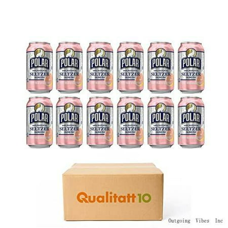 Polar Premium Seltzer Sparkling Water Ruby Red Grapefruit 12 Fl Oz 12 Pack by Qualitatt