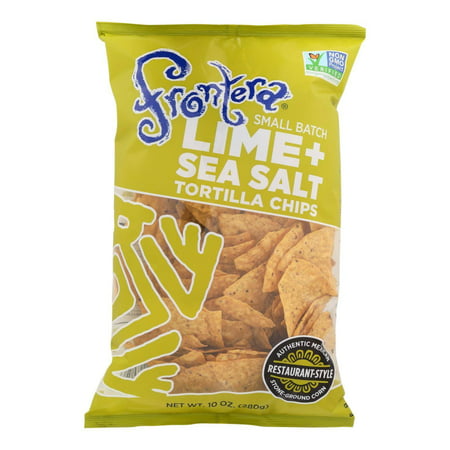 Frontera Foods Lime and Sea Salt Tortilla Chips - Tortilla Chips - Case of 12 - 10 Oz.