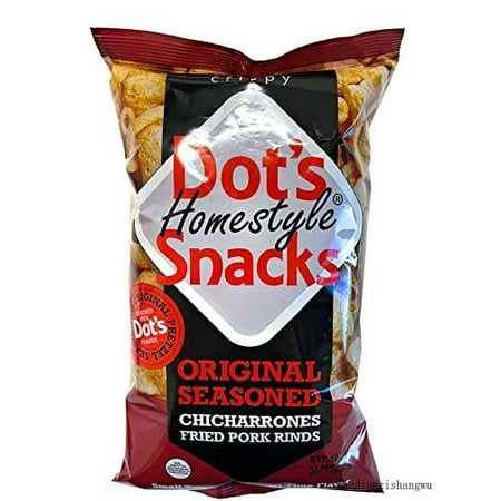 Dot S Homestyle Snacks Original Seasoned Chicharrones Fried Pork Rinds  4 Oz Snack Size Bag