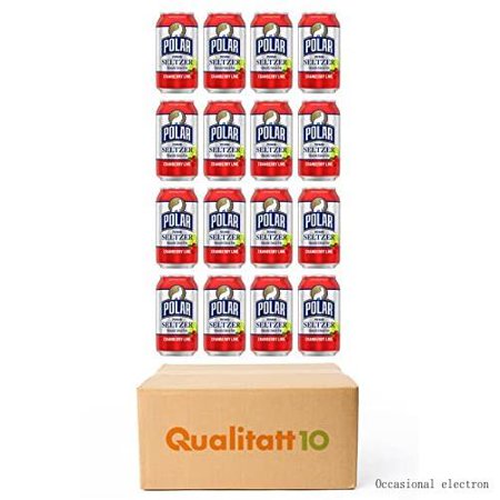 Polar Premium Seltzer Sparkling Water Cranberry Lime 12 Fl Oz 16 Pack by Qualitatt