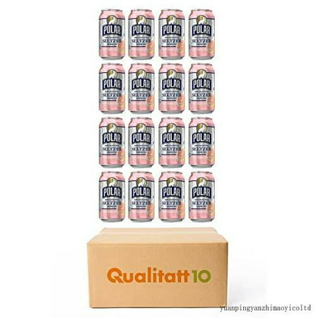 Polar Premium Seltzer Sparkling Water Ruby Red Grapefruit 12 Fl Oz 16 Pack by Qualitatt