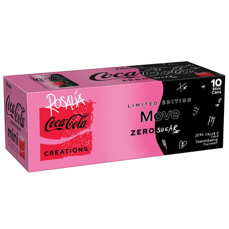 Coca-Cola Move Zero Sugar Mini Soda Pop Soft Drink  7.5 Fl Oz  10 Pack Cans