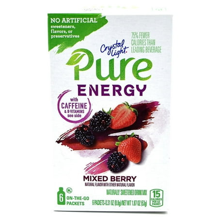 Omsix Pure Energy Mixed Berry on the Go Drink Mix  6-Packet Box (25 Box Pack)