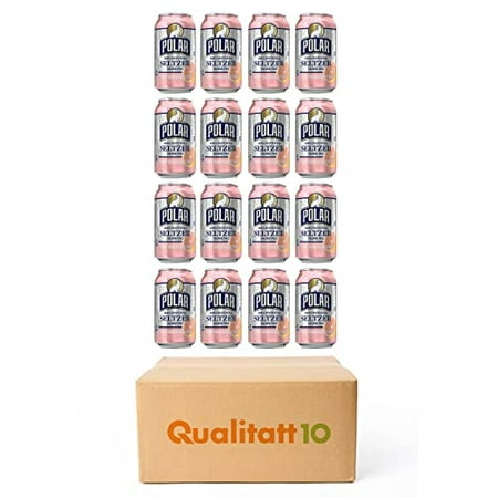 Polar Premium Seltzer Sparkling Water Ruby Red Grapefruit 12 Fl Oz 16 Pack by Qualitatt