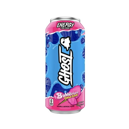 Ghost Sugar-Free Energy Drink  Bubbalicious Cotton Candy  16 Fl. Oz. Can