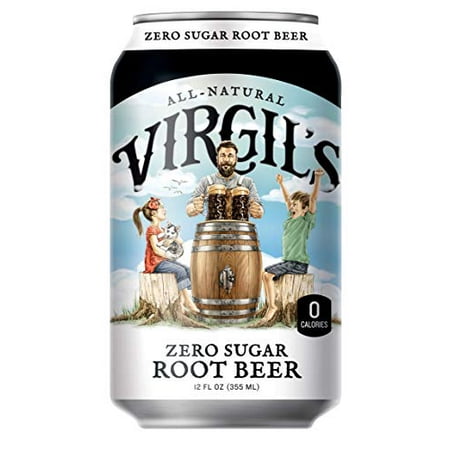 Virgil’s  Zero Sugar Cola  Great Tasting Zero Calorie Keto Friendly Soda (12- 12oz Cans)