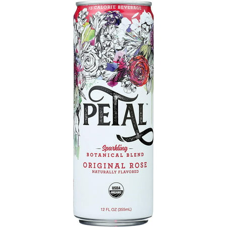 Petal Organic Original Rose Sparkling Botanical Beverage  12 Fl Oz [Pack of 12]