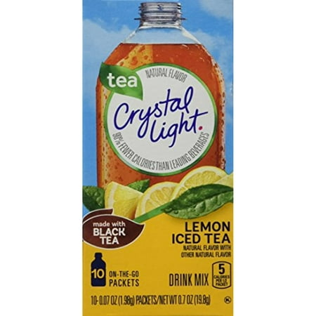 Crystal Light Iced Tea on the Go with Lemon  10-Count  0.7-Ounce Packages (Pack of 6)