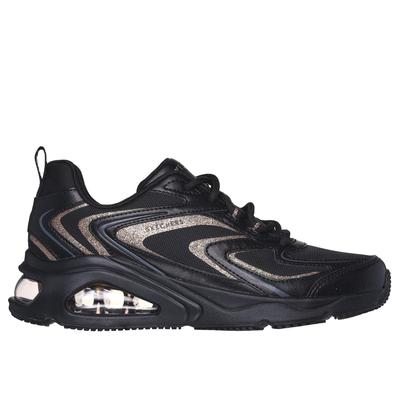 Skechers Women's Tres-Air - Shimm-Airy Sneaker Size 5.5 Black/Rose Gold Synthetic/Textile