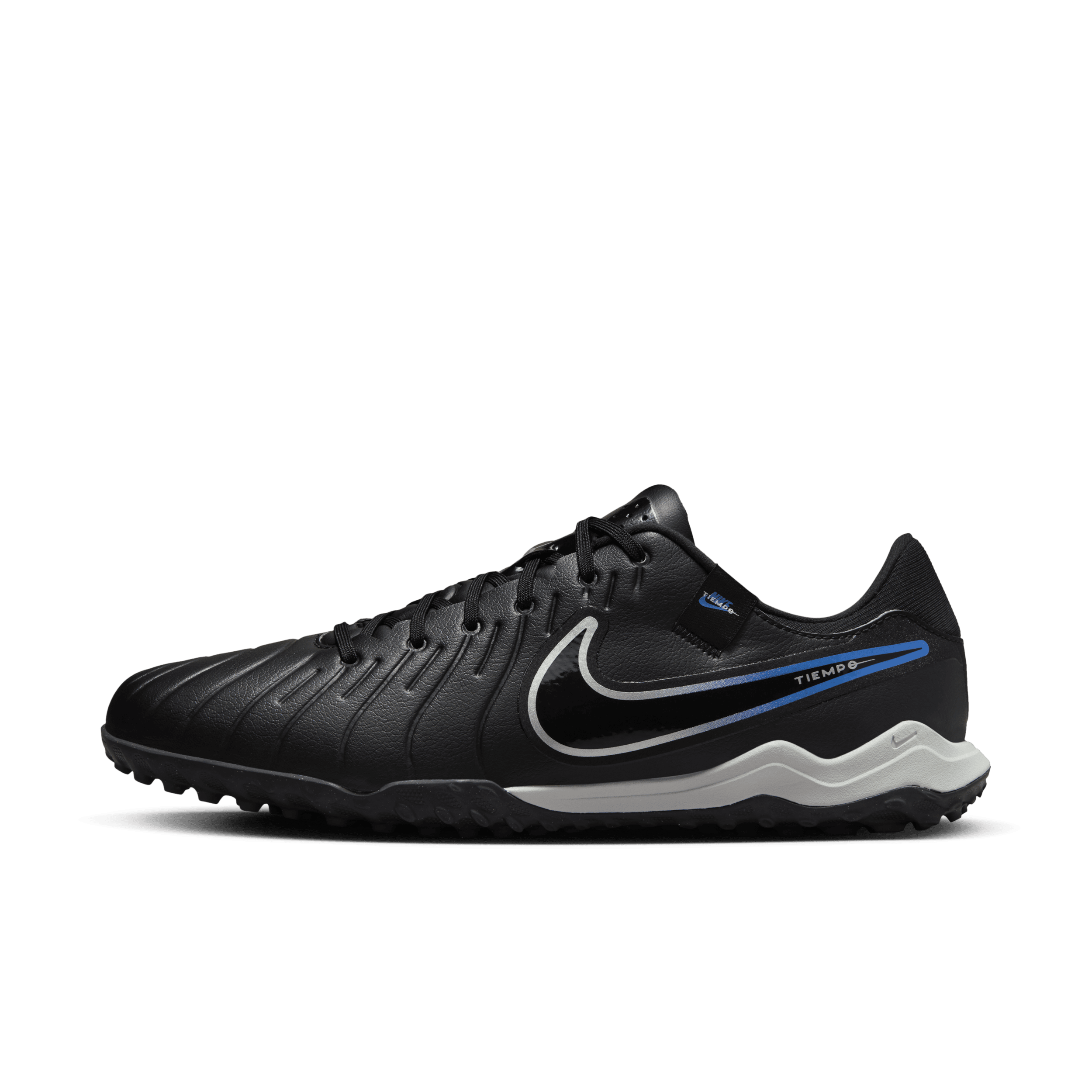 Nike Tiempo Legend 10 Academy TF Turf Soccer Cleat Black/Chrome/Hyper Royal-5