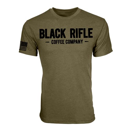 Black Rifle Coffee T Shirts (Small, Vintage Logo - Green, S)