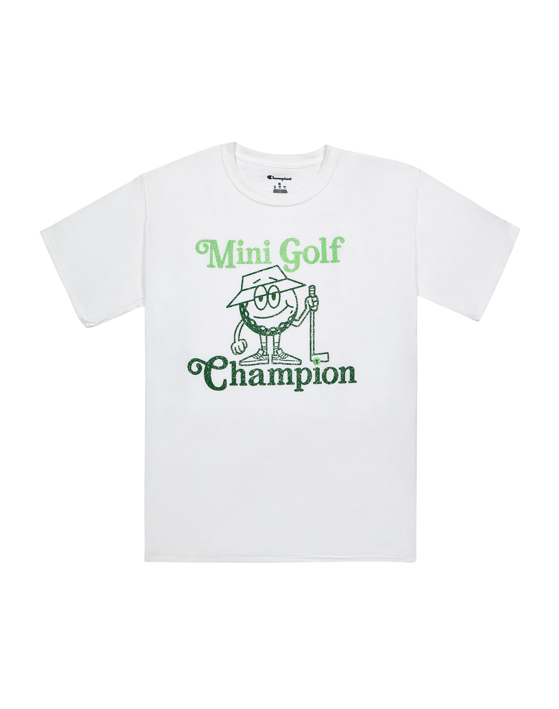 Men's Champion Short-Sleeve Graphic T-Shirt, Mini Golf White L