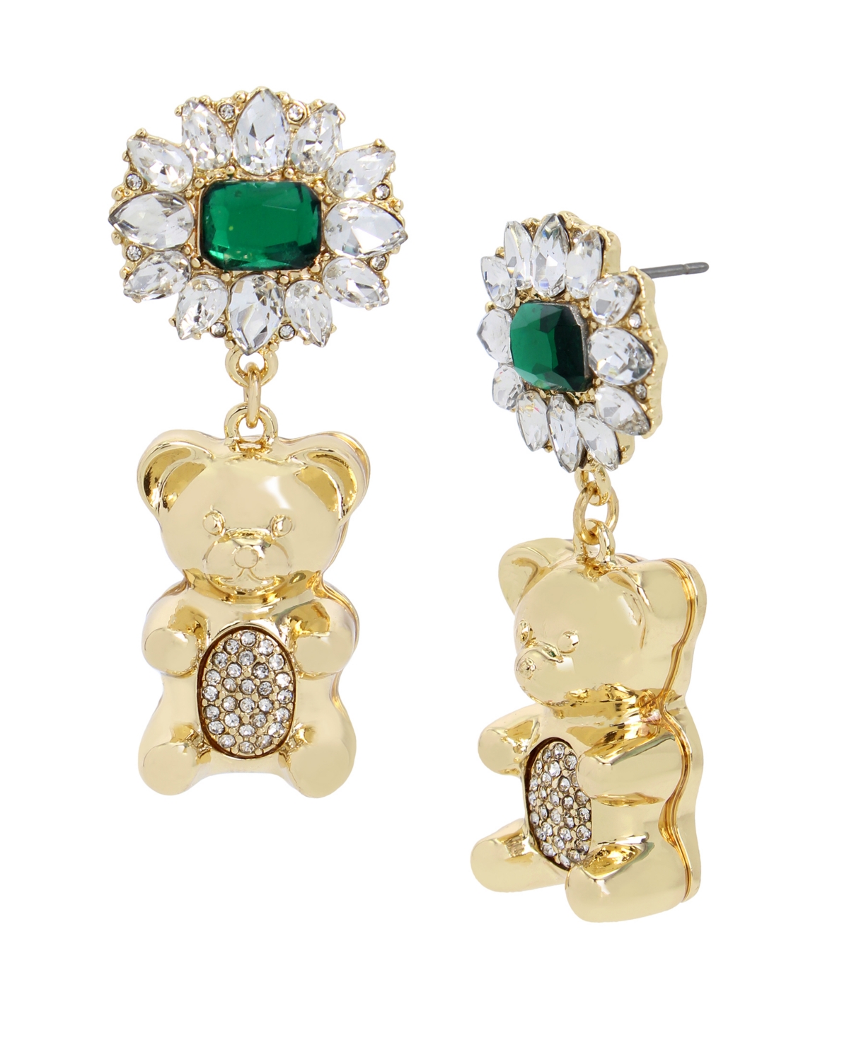 Betsey Johnson Faux Stone Gummy Bear Gem Drop Earrings