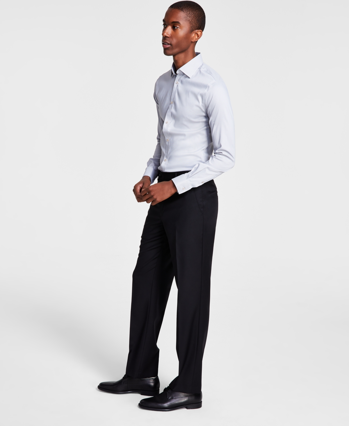 slim fit dress slacks Michael Kors Men's 100% Cotton Flat Front Straight Fit Chino Pants – The  Suit Depot main image 0