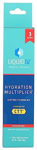 Liquid I.V. Hydration Multiplier Vegan Powder Electrolyte Supplements - Strawberry - 0.56oz/3ct