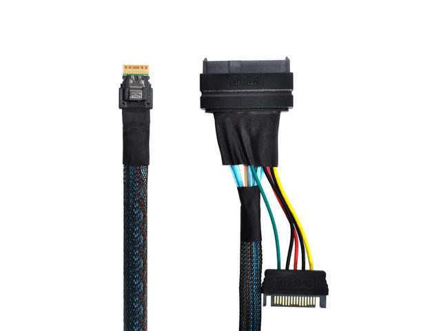 OIAGLH SFF-8639 U.2 U2 to Slimline SFF-8654 4i NVME PCIe SSD Cable for Mainboard SSD 750 P3600 P3700 M.2