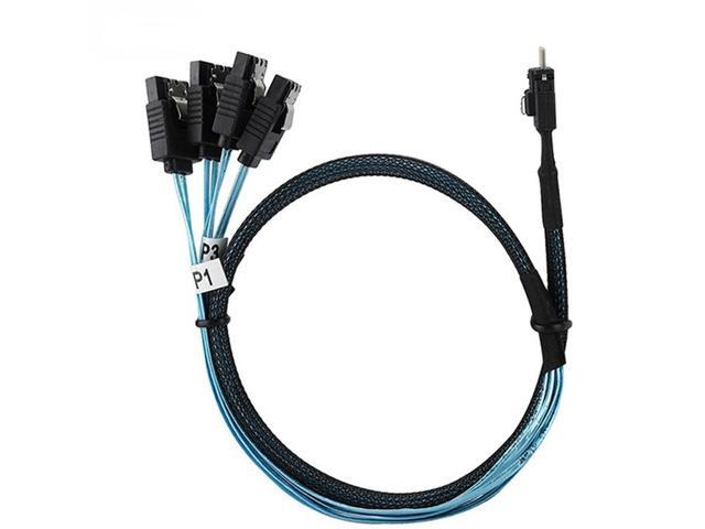 OIAGLH 12Gbps Connecting Line MINI SAS 38p SFF-8654 to 4 X SATA Server Data Transmission Cable