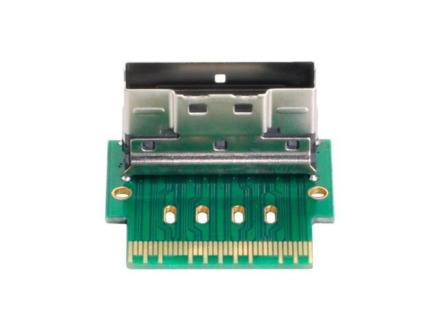 OIAGLH Male to Female PCI-E Slimline SAS 4.0 SFF-8654 8i 74pin to SFF-8654 74pin Extender Adapter Angled Test Tools