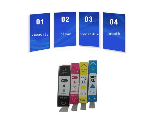 4 Pack 902 Xl Ink Cartridges for HP HP Pro 6960 6961 6963 6978 6979 6974
